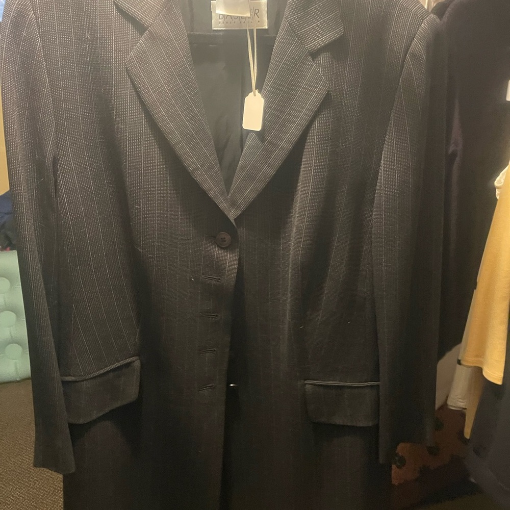 Basler Black Pinstripe Blazer